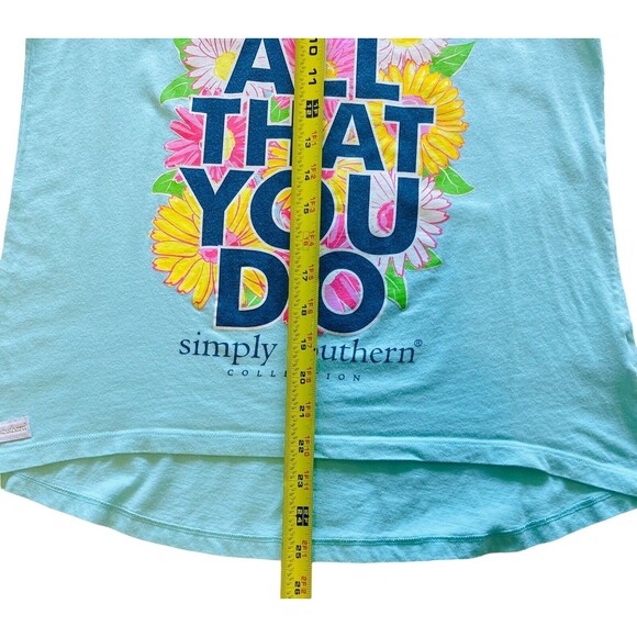 SIMPLY SOUTHERN Women’s Top Floral “Love All That You Do” Graphic Print Small - Picture 7 of 11